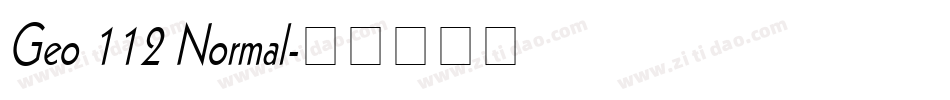 Geo 112 Normal字体转换